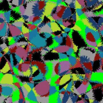 Urban seamless artwork with abstract vector colorful chaotic patterns Stock Illustration