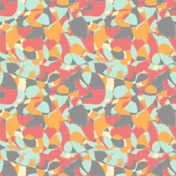 Urban seamless artwork with abstract vector colorful chaotic patterns Stock Illustration