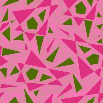 Urban seamless pattern with chaotic curved triangle elements Stock Illustration