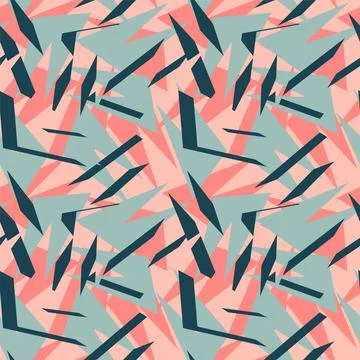 Urban seamless pattern with chaotic geometry shapes Stock Illustration