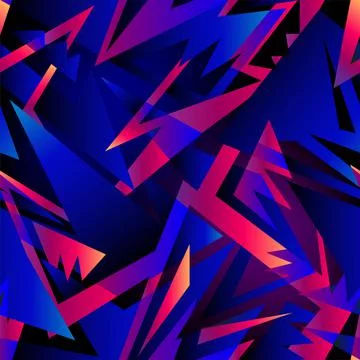 Urban seamless pattern with curved gradient elements Stockillustratie