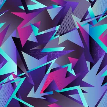 Urban seamless pattern with curved gradient elements イラスト素材