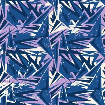 Urban seamless pattern with curved triangle elements Illustrazione stock