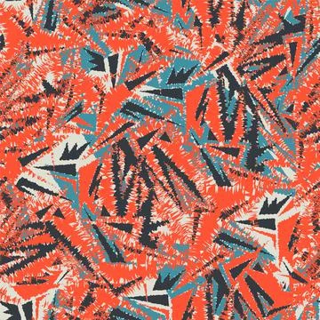 Urban seamless pattern with curved triangle elements Stock Illustration