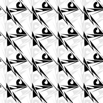 Urban seamless pattern with geometry curved elements Stock Illustration