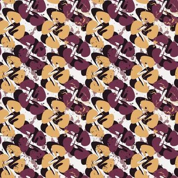 Urban seamless pattern with vector abstract flowers Stock Illustration