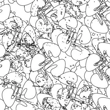 Urban seamless pattern with vector abstract flowers Stock Illustration