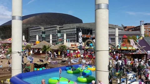 Urban Seaside Beach Fair 2017 Stock Footage 80252543