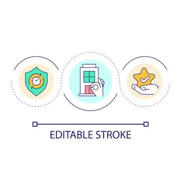 Urban services quality loop concept icon 스톡 일러스트