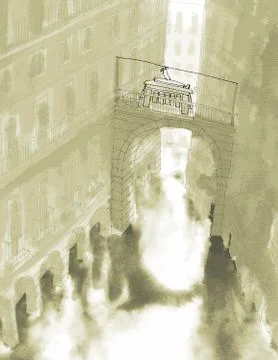 Urban setting Ilustración de archivo