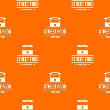 Urban shop pattern vector orange Stock Illustration