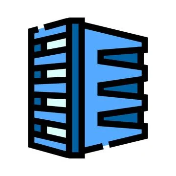 Urban skyscraper building icon representing city architecture Ilustración de archivo
