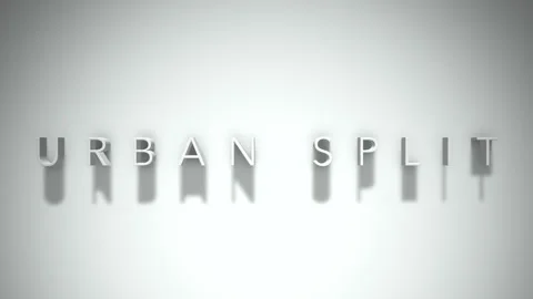 Urban split 3D title animation with shadows on a white background Stock Footage 297797334