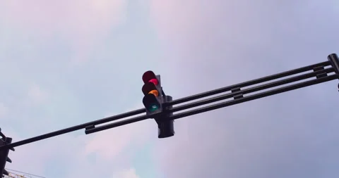 Urban stop light Stock Footage 255195524