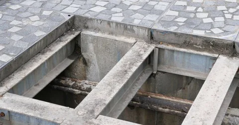 Urban Storm Drain Stock Footage 80259991