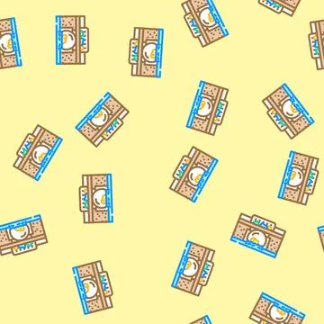 Urban storm drain garbage vector seamless pattern Stock Illustration