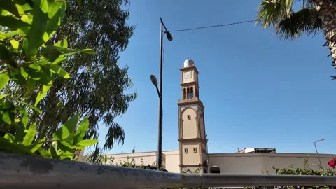 Urban Street View with Clock Tower  in Casablanca September 3, 2025 動画素材 316131653