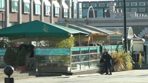 Urban-streetcafe Stock Footage 1059757