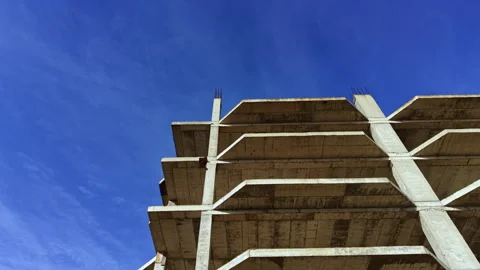 Urban structure under a clear blue sky showcases the beauty of industrial design Stock Footage 332067016