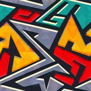 Urban style geometric seamless pattern Stock Illustration