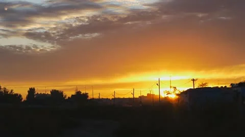 Urban Sunset Background Stock Footage 8927110