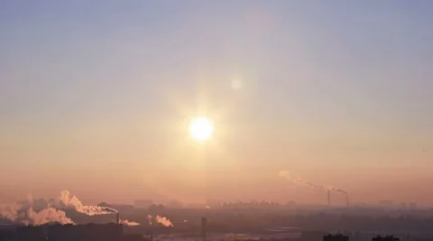 Urban sunset. Video stock 989998