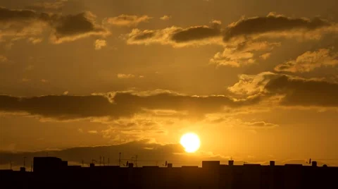 Urban sunset Stock Footage 40558294