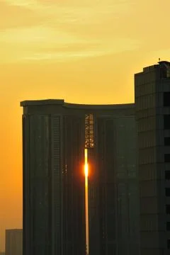 Urban sunset Stock Photos