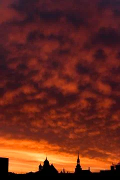 Urban sunset Foto stock