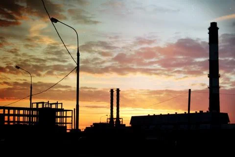 Urban Sunset Foto stock