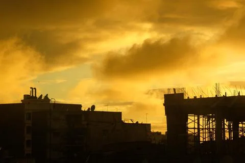 Urban sunset Stock Photos