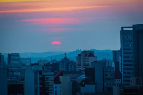 Urban sunset Stock Photos