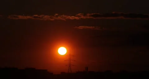 Urban Sunset time lapse, 4k Video stock 141817241