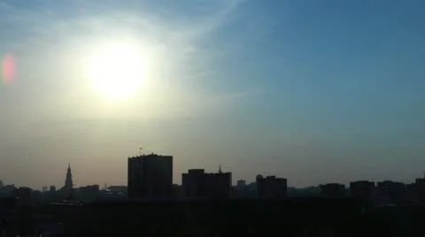 Urban sunset Time Lapse Stock Footage 11115724
