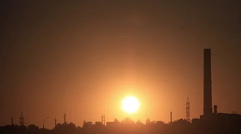 Urban sunset. Timelapse. Stock Footage 66545289
