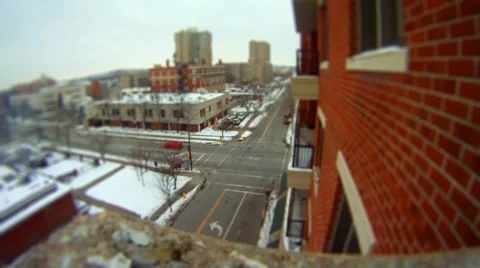 Urban Tilt-Shift Time lapse Stock Footage 46715353