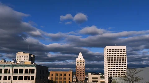 Urban time lapse with clouds Stock Footage 123392329