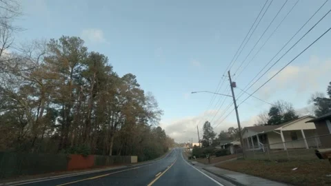 Urban timelapse driving through Augusta McDonalds Gas and scenery Stock Footage 148995198