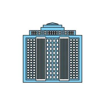Urban tower building Ilustración de archivo
