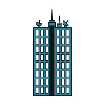 Urban tower building Ilustración de archivo