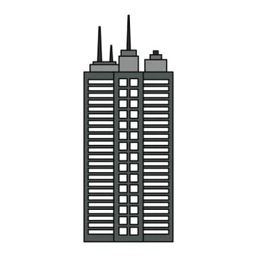 Urban tower building Ilustración de archivo
