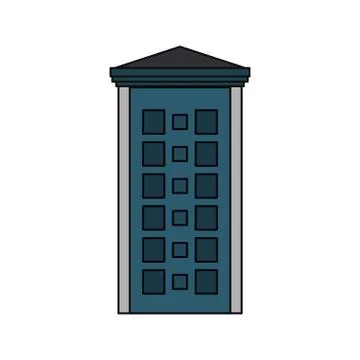 Urban tower building Ilustración de archivo