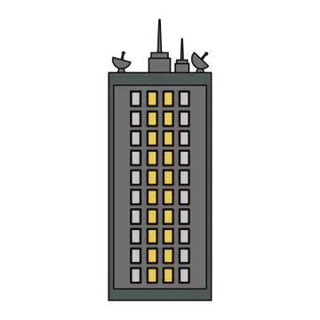 Urban tower building Ilustración de archivo