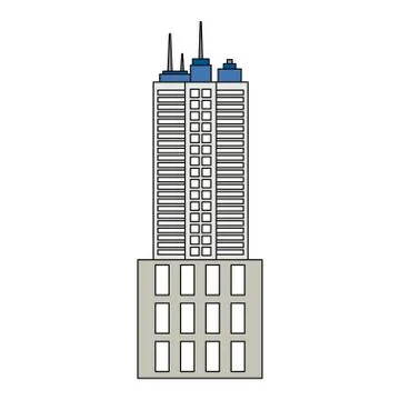 Urban tower building Ilustración de archivo