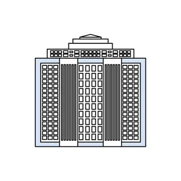 Urban tower building Ilustración de archivo