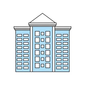 Urban tower building Ilustración de archivo