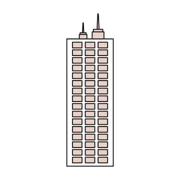 Urban tower building Ilustración de archivo