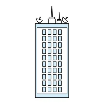 Urban tower building Ilustración de archivo