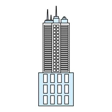 Urban tower building Ilustración de archivo