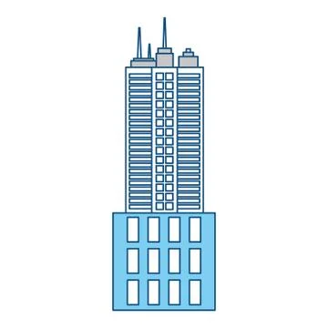 Urban tower building Ilustración de archivo